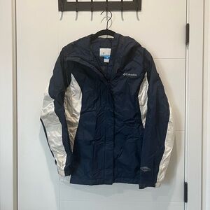 Columbia Navy and White Windbreaker